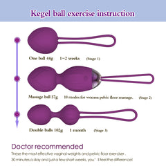 Litein Life Kegel Ball Vibrating Egg-Purple