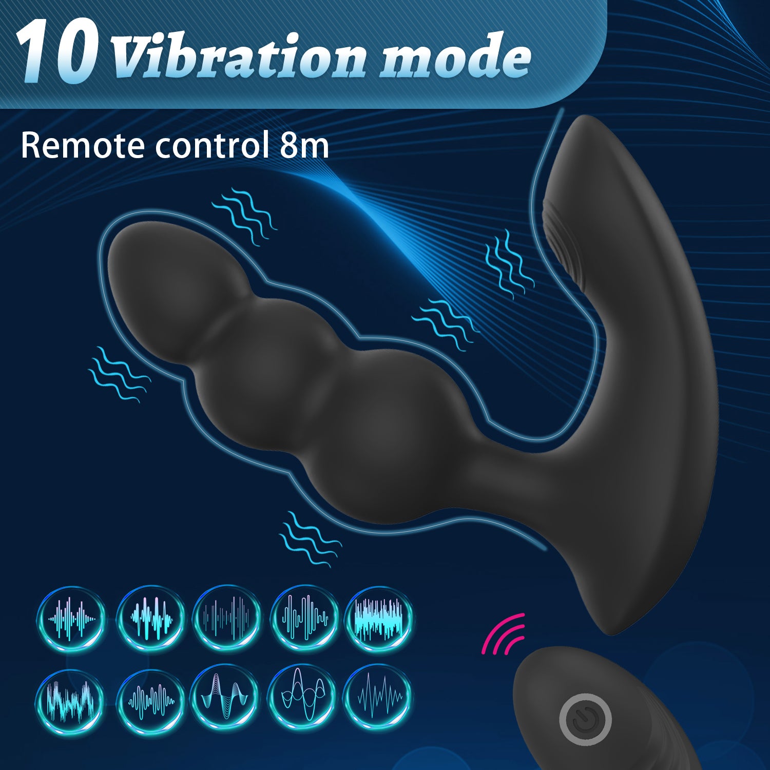 Litein Life Anal Toy Vibrator, Black