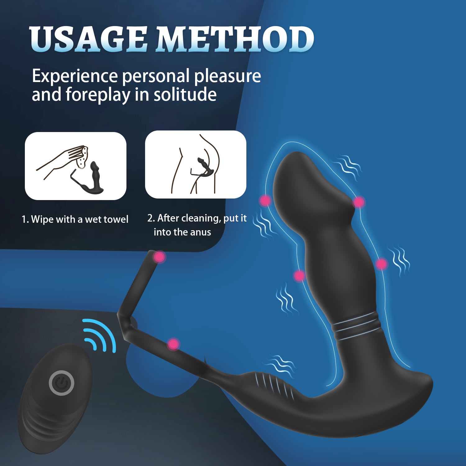 Litein Life Anal Toy Vibrator, Black
