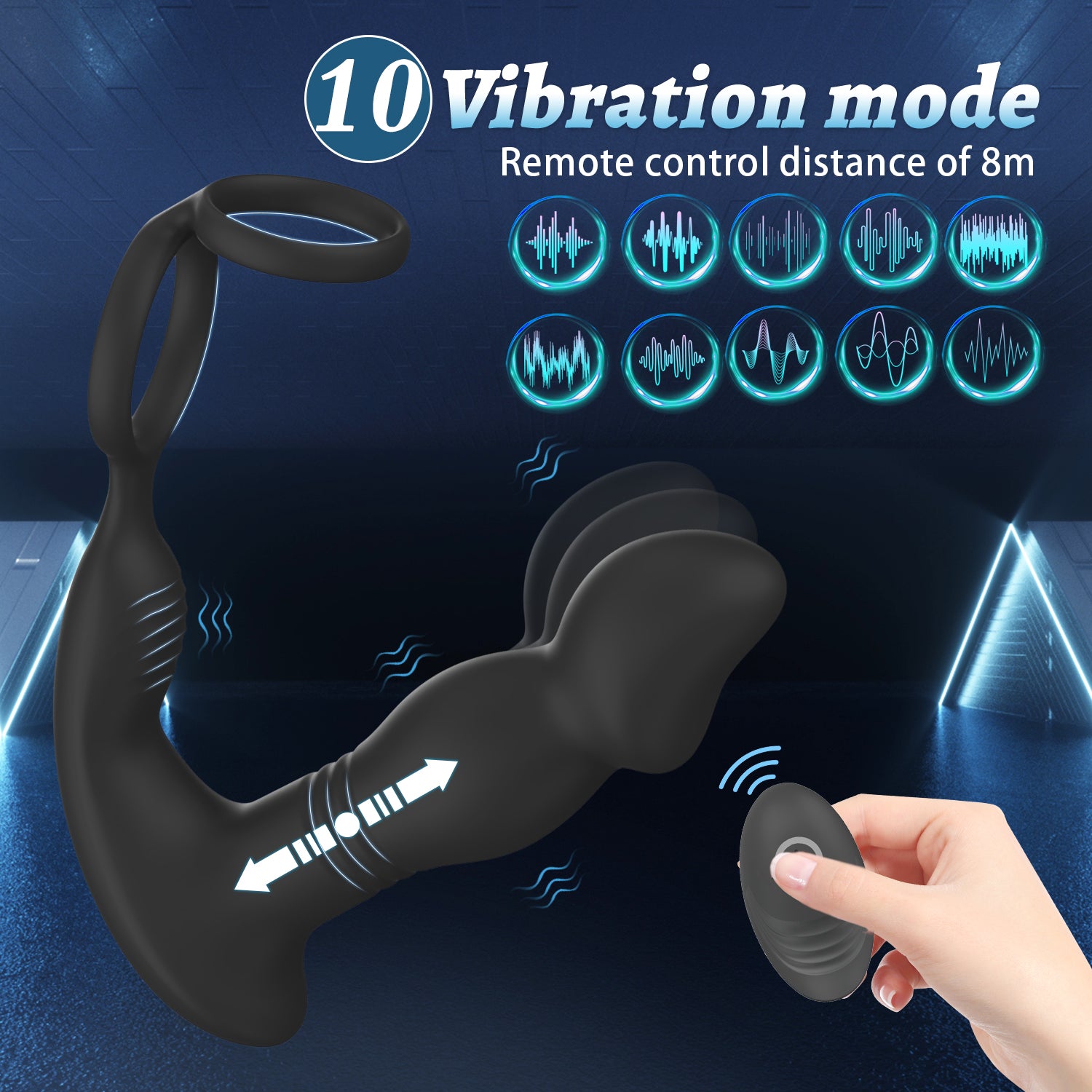 Litein Life Anal Toy Vibrator, Black