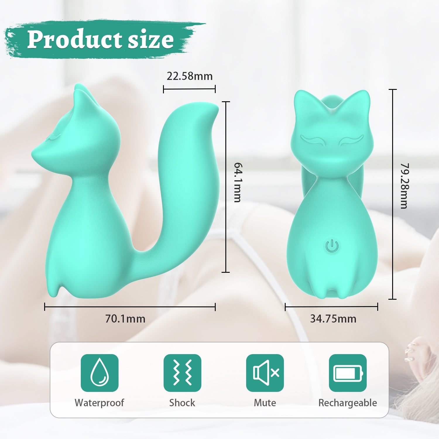 Litein Life Handheld Vibrator, Light Green