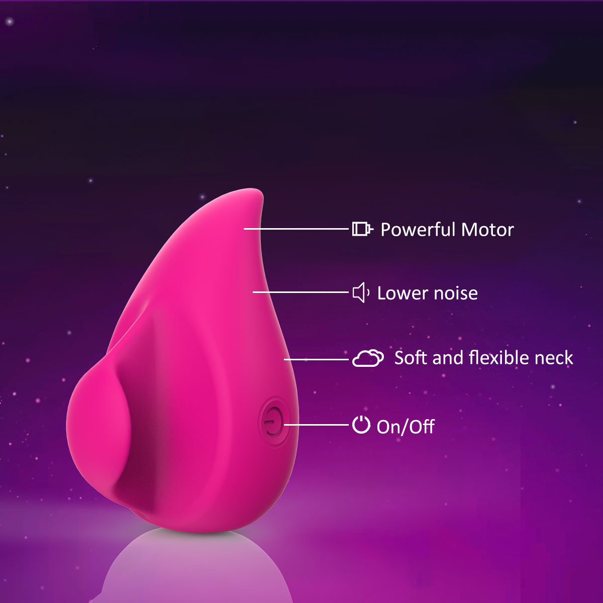 Litein Life Handheld Vibrator, Rose Red