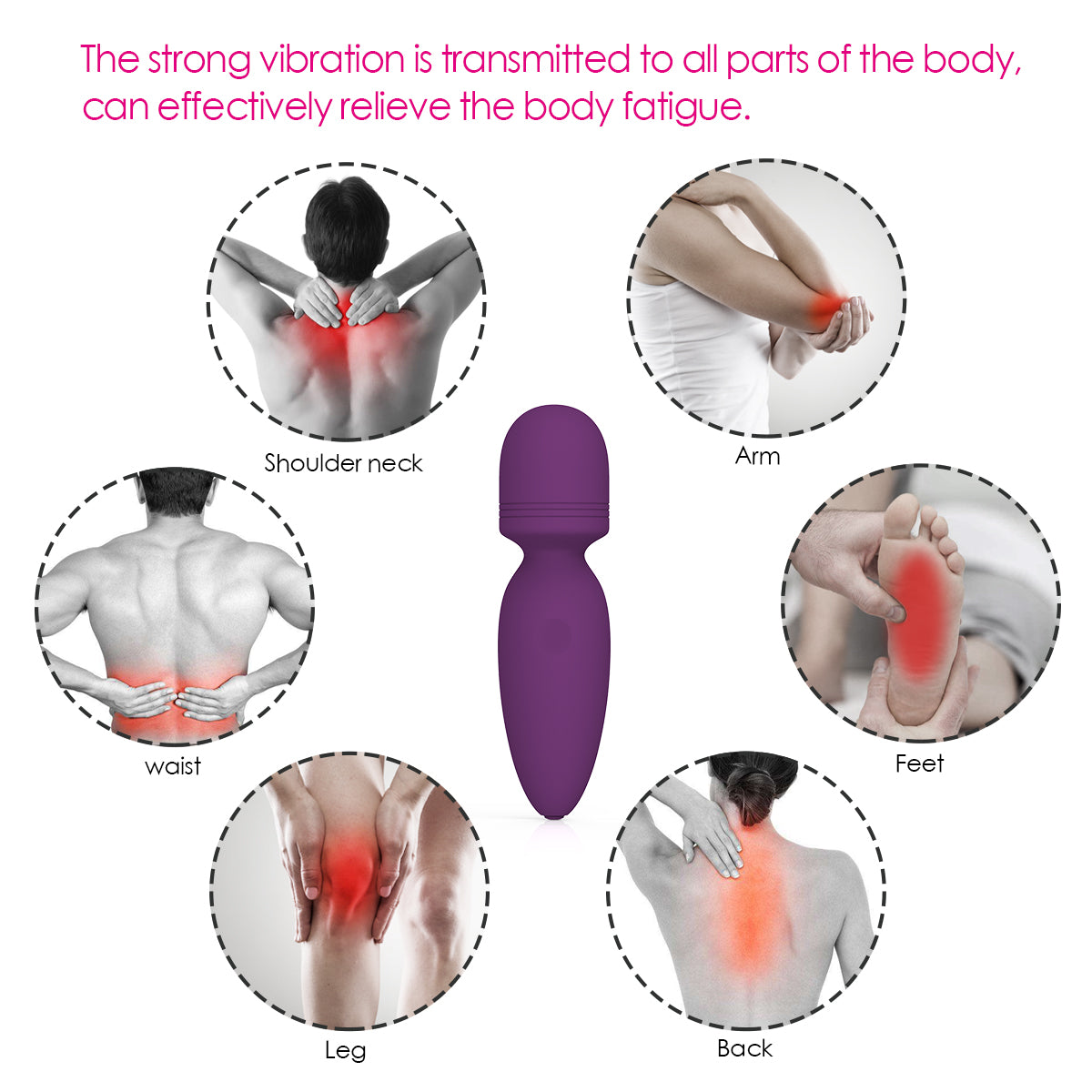 Litein Life Handheld Vibrator, Purple