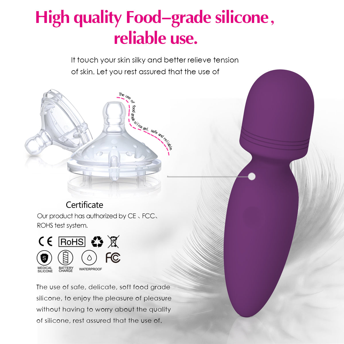 Litein Life Handheld Vibrator, Purple