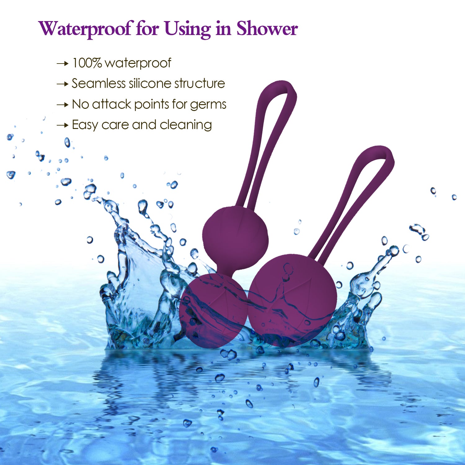 Litein Life Kegel Ball Vibrating Egg-Purple