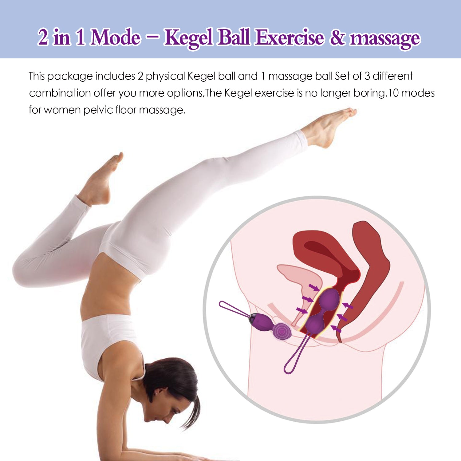 Litein Life Kegel Ball Vibrating Egg-Purple