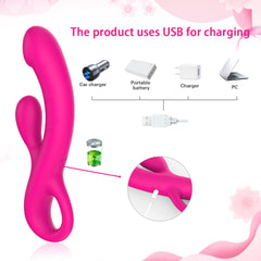 Litein Life Vibrating Rabbit Massager, Hard Pink