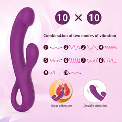Litein Life Vibrating Rabbit Massager, Hard Pink